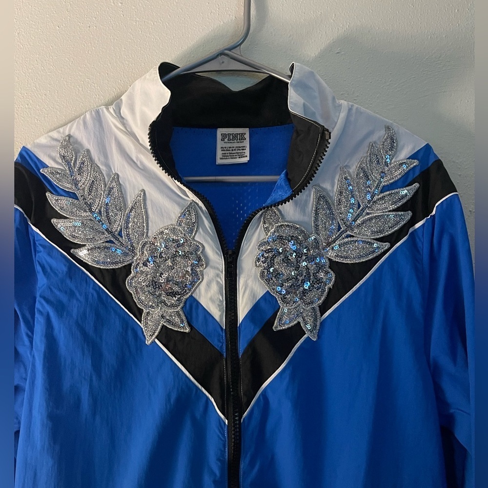 PINK Victoria’s Secret Zip Up Embellished Track Jacket - Picture 7 of 8